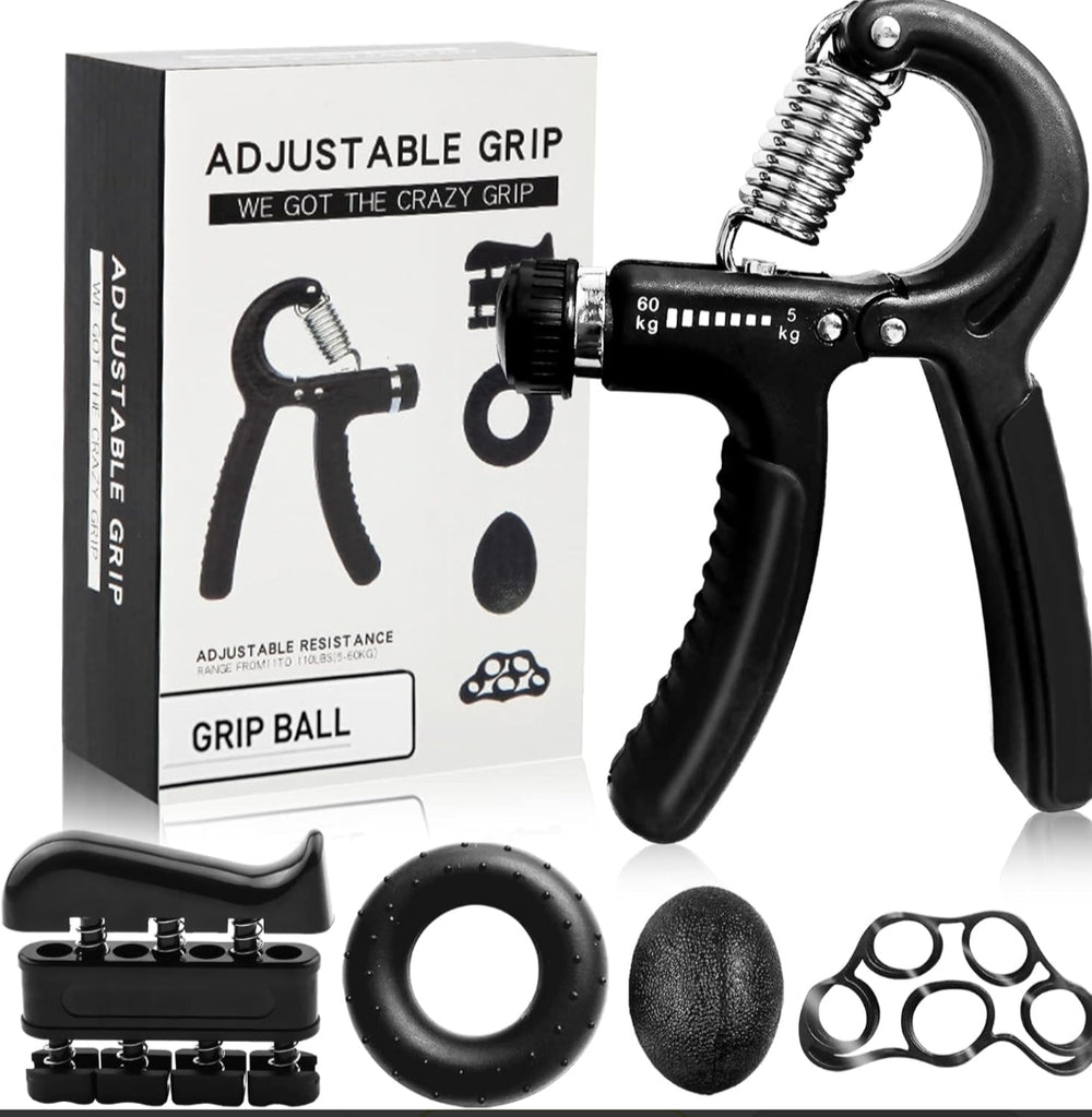 Ejercitador de mano con resistencia ajustable, kit de 5 piezas